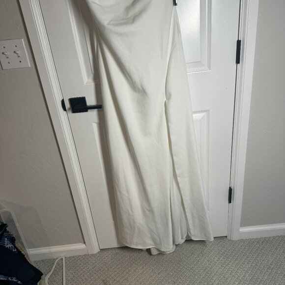 MAC DUGGAL ieena Tatum One Shoulder Bow Front Slit ieena Gown 12 NEW WITH TAG - Picture 12 of 14